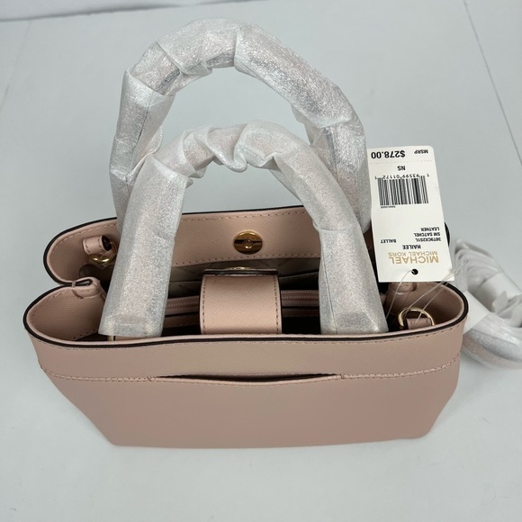 NWT MICHAEL KORS Women’s Small Leather Satchel/Shoulder Handbag Pink Blush color - Picture 12 of 16